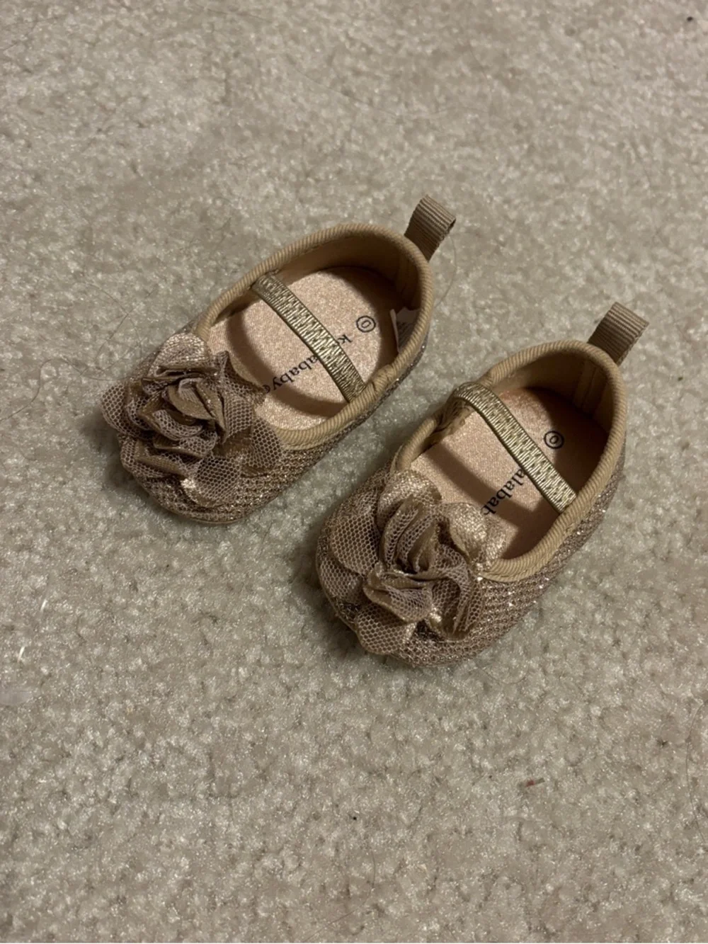 Ivory Lace Party Dress with Satin Waist and Tulle Flower with diaper cover/shoes